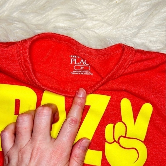 Children’s Place boy’s tee shirts | dinosaur paz peace play | size 3t | 2 shirts - Picture 8 of 11
